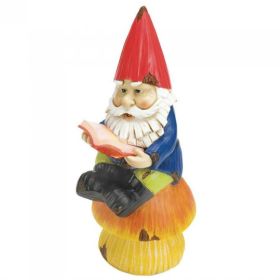 Reading Gnome Solar Statue