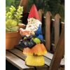 Reading Gnome Solar Statue