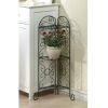 Verdigris Three-Shelf Corner Plant/Display Stand