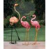 Walking Flamingo Metal Garden Decor