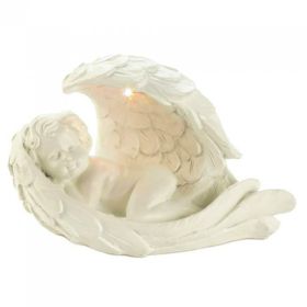 Cherub in Wing Solar Garden Light