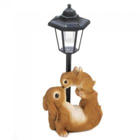 Mother and Baby Rabbit Solar Garden Light