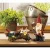 Sleeping Gnome with Rabbits Solar Light-Up Garden Decor