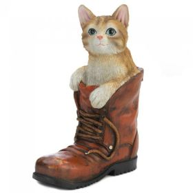 Cat in a Boot Garden Figurine