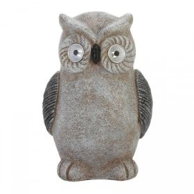 Owl Garden Statue with Solar Light-Up Eyes