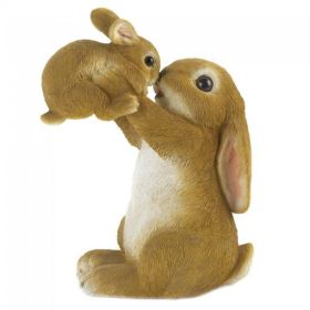 Mother and Baby Bunny Figurine