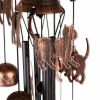 26-inch Bronze Wind Chimes with Bells and Cats