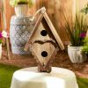 Wood Cottage Heart A-Frame Bird House