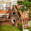 Wood Cottage Heart A-Frame Bird House