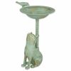 Cat and Bird Aluminum Birdbath