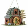 Vintage Winery Log Cabin-Style Bird House