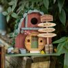 Vintage Winery Log Cabin-Style Bird House