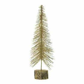 Gold Glitter Christmas Tree Decor - 16 inches