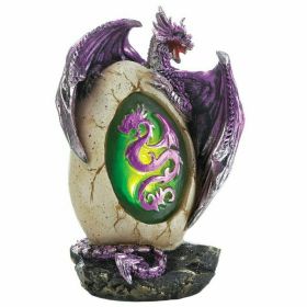 Lighted Dragon Egg Statue - Purple