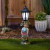 Child with Apple Basket Solar Garden Light