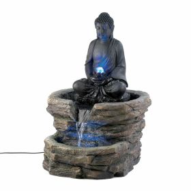 Buddha Lighted Garden Fountain