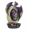 Lighted Dragon Egg Statue - Purple